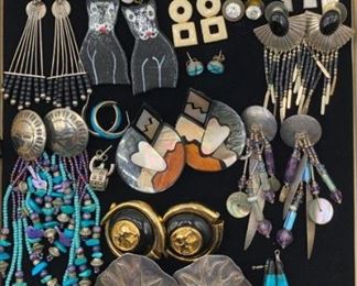 Delicious Assortment Of Silver, Native American and Fashion Earrings