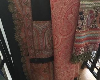 VERY nice condition Antique textiles and scarves!