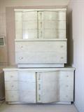 Vintage 50's Dresser Set- 2 Dressers and Headboard