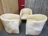 Cowhide Bucket Chairs / Rustic Picket Fencing