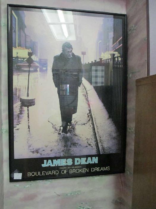 RARE James Dean Framed Poster- Ebay Value -$200.00---My price $100 and no shipping fees