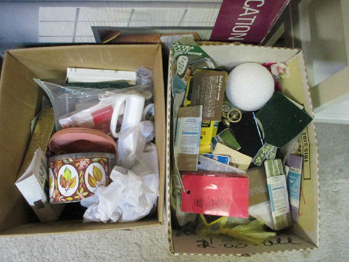 Lot Boxes of Sewing Materials and Tools