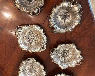 Sterling silver nut bowls