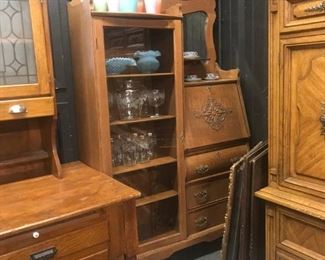 Oak Bookcase Secretary