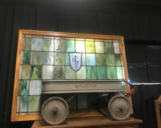 Large Framed Slag Glass 