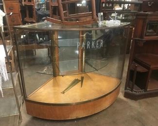PARKER Pens Curved Glass Advertising Display Cabinet