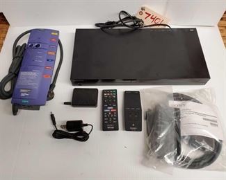7401:
Sony Blu-Ray Disc Player, Remotes, Sony Port Replicator, Monster power Center
Sony Blu-Ray Disc Player, Remotes, Sony Port Replicator, Monster power Center