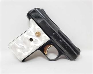 256: Spesco P-51 Semi-Auto .25 Cal Pistol, NO Ca Transfer
Serial Number: 17795
Barrel Length: 2"
Includes 1 magazine
No CA Transfer. Out of state shipping available to your local FFL. Buyer is responsible for checking local laws before bidding. $25 shipping for a single handgun purchase with out insurance. Insurance cost varies by purchase amount. Shipping cost for multiple handguns or with rifles wil also vary.