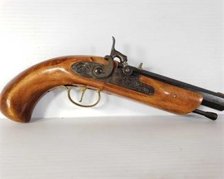 501: Jukar .45 Cal Black Powder Pistol, No FFL Required
Serial Number: 176806 Barrel Length: 6"
