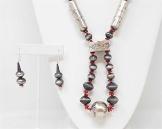 160:
RARE Sophia Becenti Large Sterling and Blood Red Coral Lariat Necklace Set 126.9g
RARE Sophia Becenti Large Sterling and Blood Red Coral Lariat Necklace Set
Weighs approx 126.9g and Measures 33"
Low Estimate: 1500.00
High Estimate: 2500.00