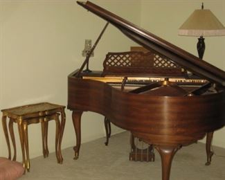 Kimball baby grand piano.