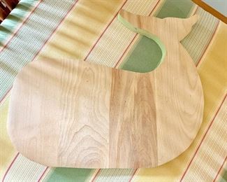 Wood whale cheese server