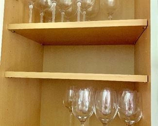 Tiffany "Optic" Red and White Wine glasses (10 each)