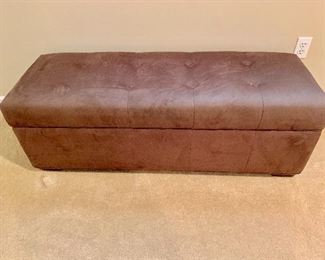 Ultrasuede storage bench