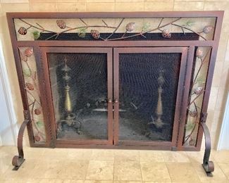 Pine Cone fireplace screen