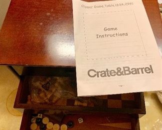 Crate & Barrel game chest.  Amazing!