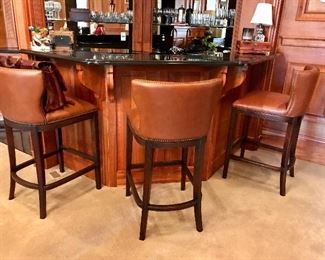 Leather Bar Stools by Frontgate