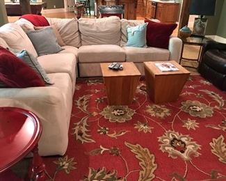 Pottery Barn Microfiber Sectional Sofa with Electric Recliners