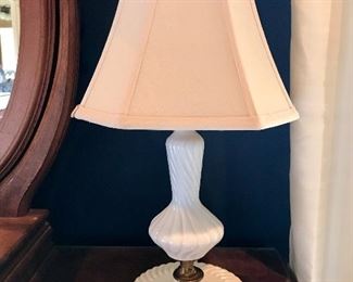 Pair of Milk Glass Lamps