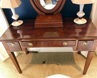 Drexel Desk With GlassTop