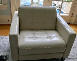 Italian Leather Arm Chair