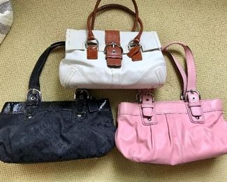 Three Coach Handbags