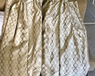 2 Custom Silk Curtain Panels