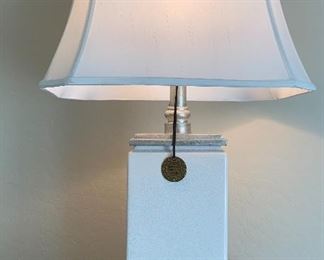 Ceramic Rectangular White Lamp	 	
