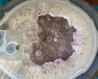 Huge Crystal Quartz Geode 	6x20x14in	HxWxD
