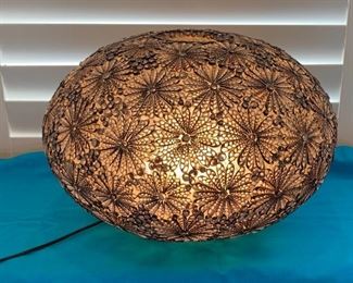 Sliced Shell Sphere Lamp	16in x 25in diameter	
