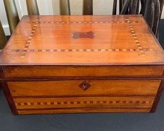 Vintage Inlay Wood Box	