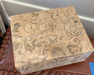Fossil in Stone Trinket box	 