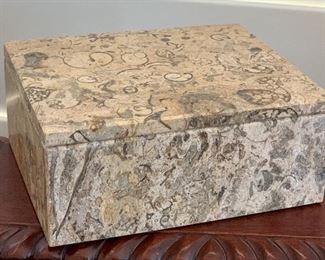 Fossil in Stone Trinket box	 