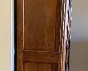 Antique French Walnut Armoire/Cupboard/wardrobe 	99” x 64” 28in	HxWxD
