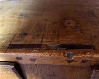 Antique French Walnut Armoire/Cupboard/wardrobe 	99” x 64” 28in	HxWxD
