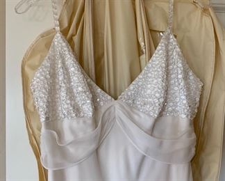 Carmen Marc Valvo Silk Wedding Dress NEW	 