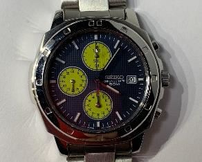 As-Is SEIKO 7T92-0CA0 Chrono Watch