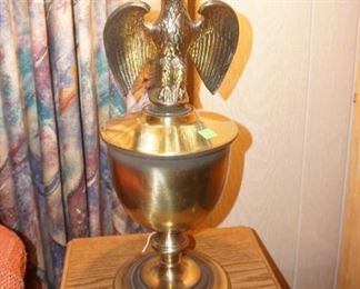 Brass eagle lamp