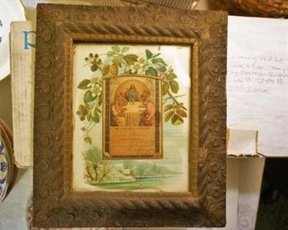 Christening paperwork from the 1800's