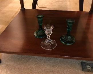 Vintage Glass Candle Holders