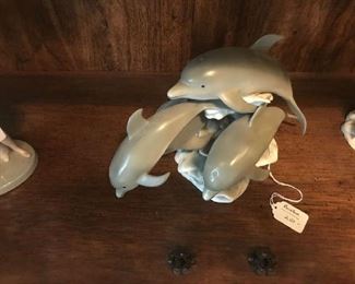 Boehm dolphins (or are these porpoises?) - one of several Boehm pieces!