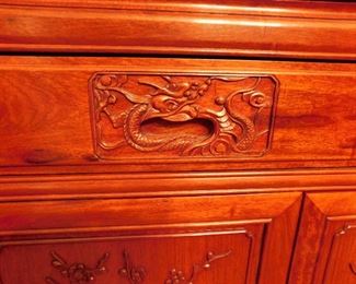 Thai Rosewood Buffet Handles. Gorgeous!