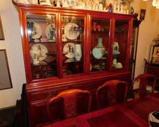 Matching Thai Rosewood Dragon Cabinet.