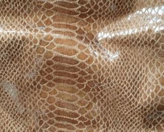 tbs Carlos Falchi brown python tote