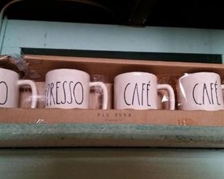 tbs new Rae Dunn set of espresso cups