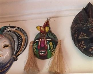 Large selection of masks.