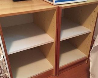 Small bookshelves.