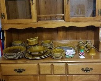 buffet with hutch plus 60's dishes