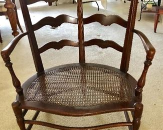 Antique Ladder Back Conversation Bench w/caning - $125
(30W 22D 33H - Seat height 12-1/2")