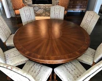 Lillian Dining Table by as Pictured 6ft Diam WITH LEAF 8 FT.